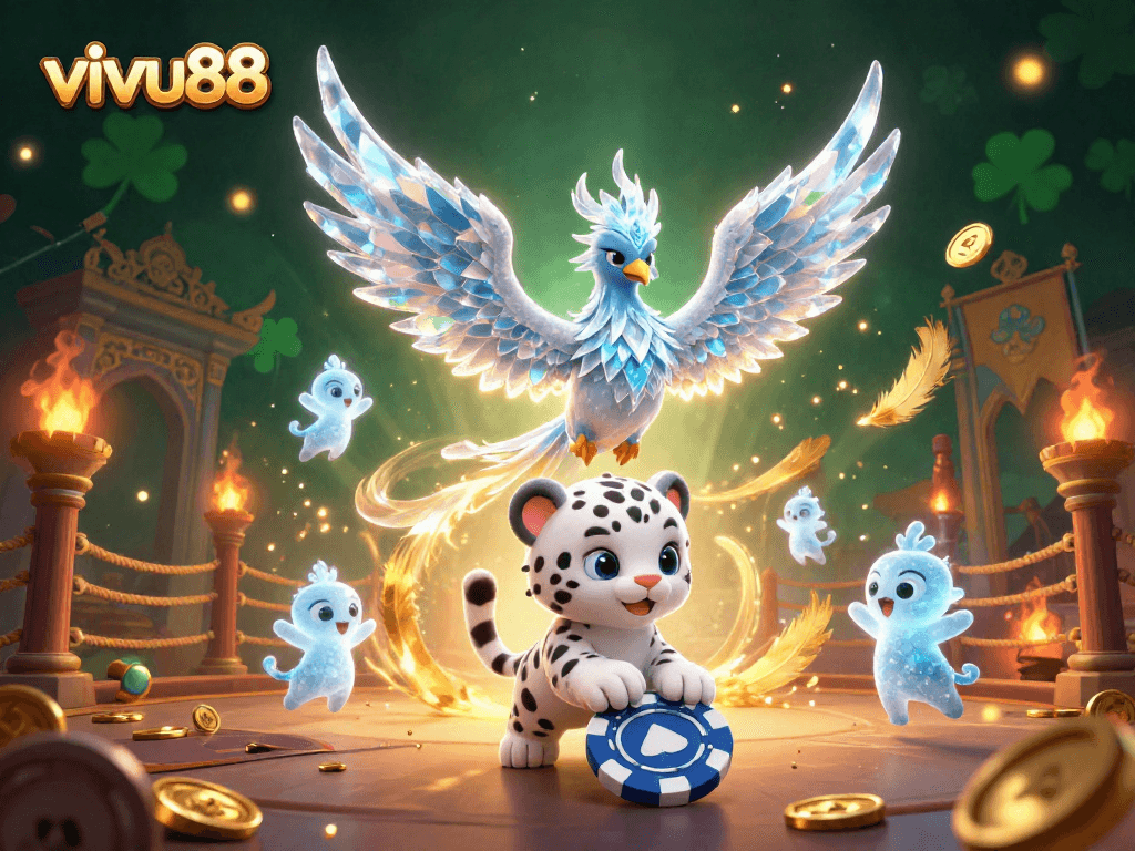 Engage with the thrilling world of vivu88 featuring fantastical characters and vibrant casino elements.