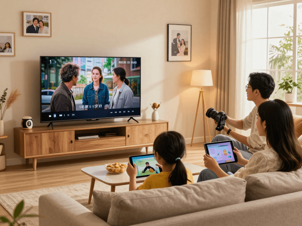 Atlas pro offrant une expérience de divertissement familiale au salon.