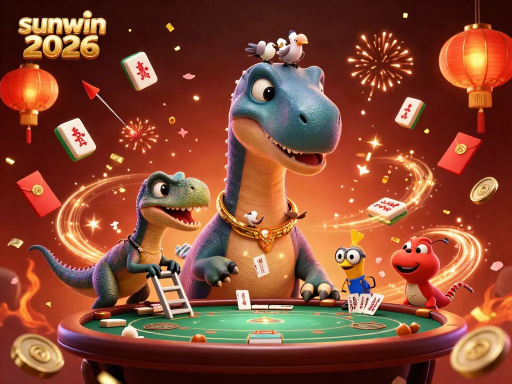 Experience the thrill of gaming with sunwin 2026 showcasing a vibrant casino atmosphere filled with animated characters.