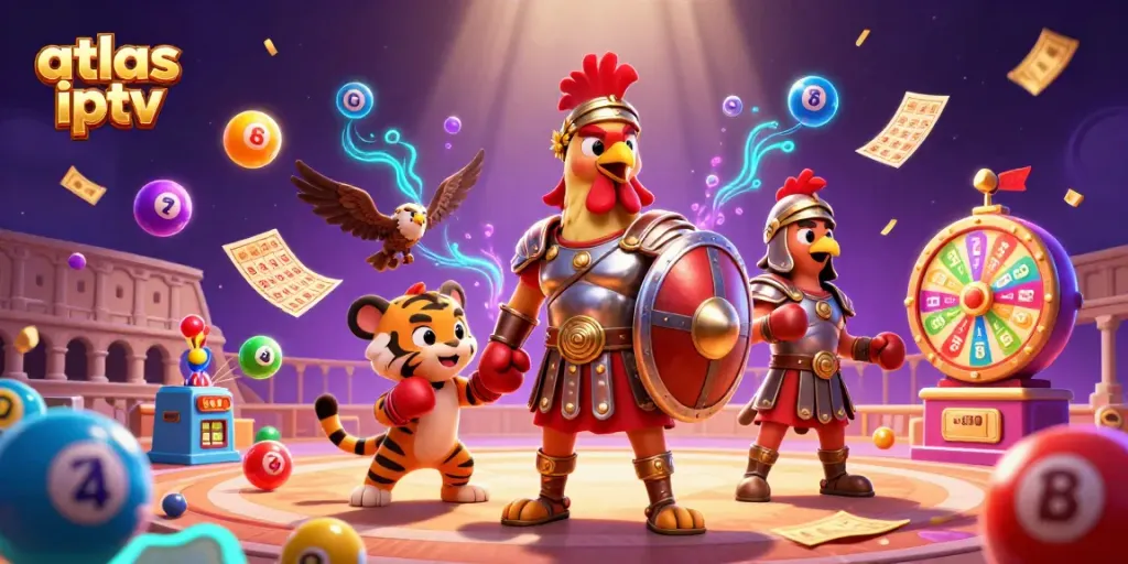 Regardez l'expérience exceptionnelle du streaming avec atlas iptv dans une scène de jeu animée.