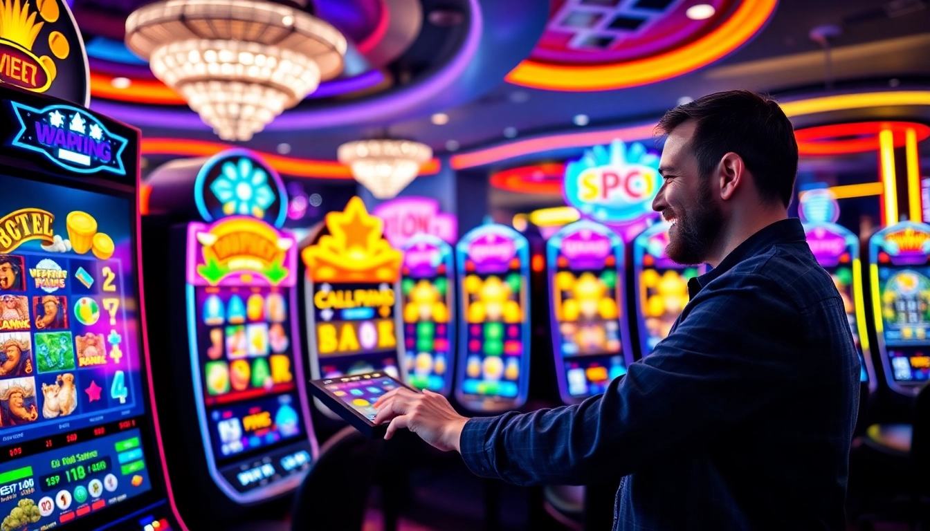 Jouez aux machines à sous casino en ligne avec des graphismes colorés et des interactions joyeuses.