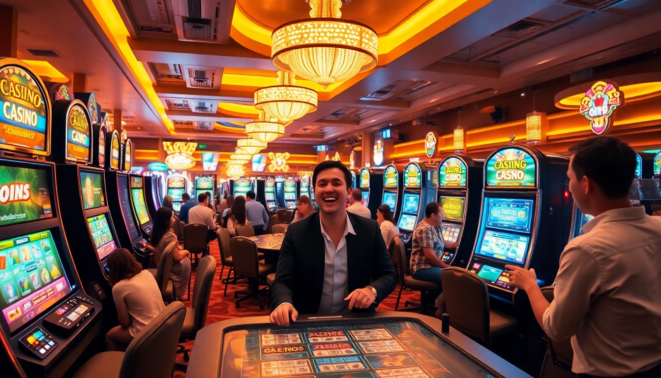 Joueurs profitant d'une expérience de casino en ligne dynamique et excitante.