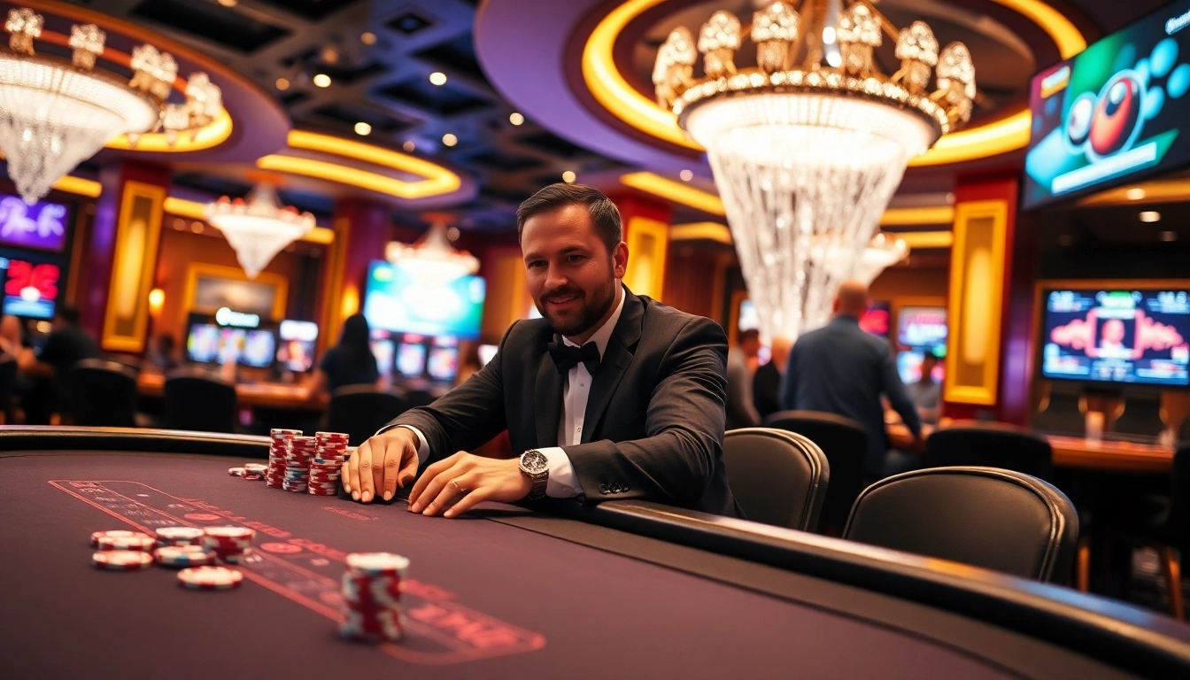 Jouer à des jeux de casino en ligne dans une ambiance excitante et lumineuse. related image