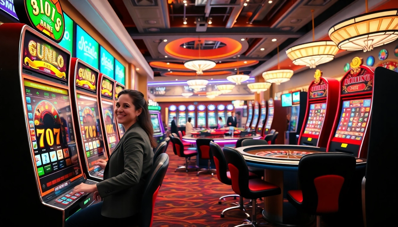 Jouer dans un casino en ligne dynamique avec des machines à sous et des jeux de table. related image