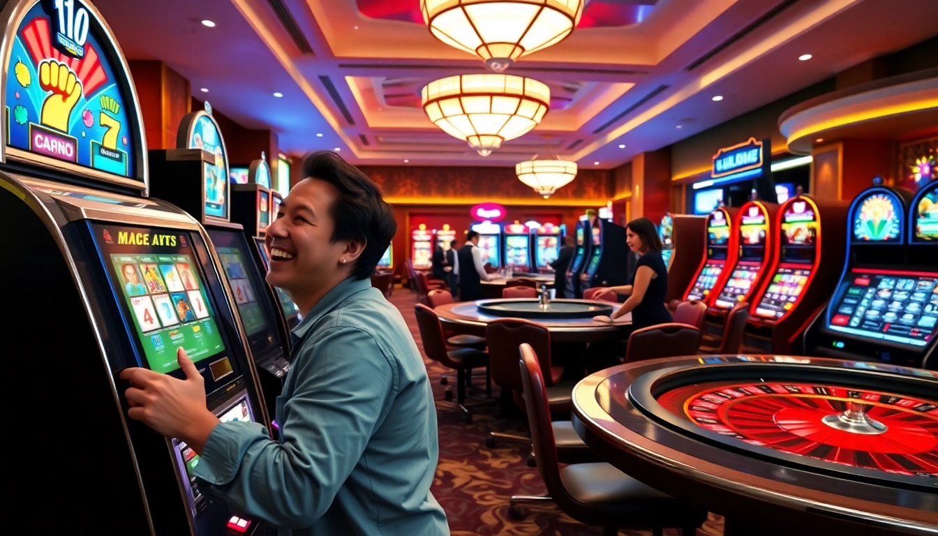 Jouer dans un casino en ligne dynamique avec des machines à sous et des jeux de table.