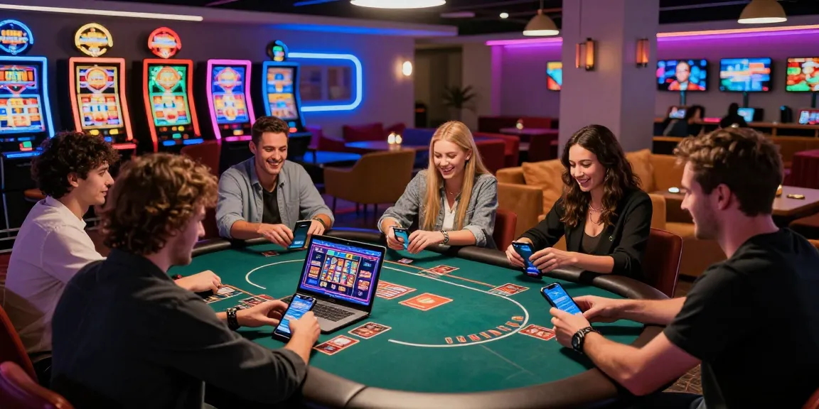 Casino en ligne : joueurs profitant de l'expérience de jeux en direct dans une ambiance dynamique