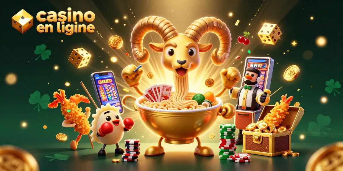 Jouer au casino en ligne avec un bol de ramen géant et ses personnages colorés au milieu de jeux éclatants.