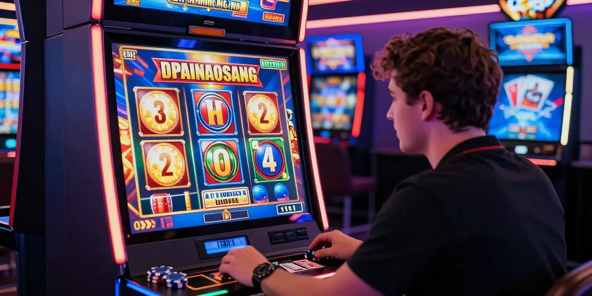 Joueur sur un site casino en ligne gagnant au slot, ambiance dynamique et immersive.