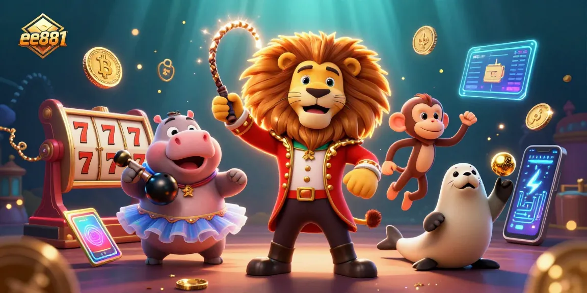 Experience engaging slot games and crypto rewards with ee881 in a vibrant casino scene.