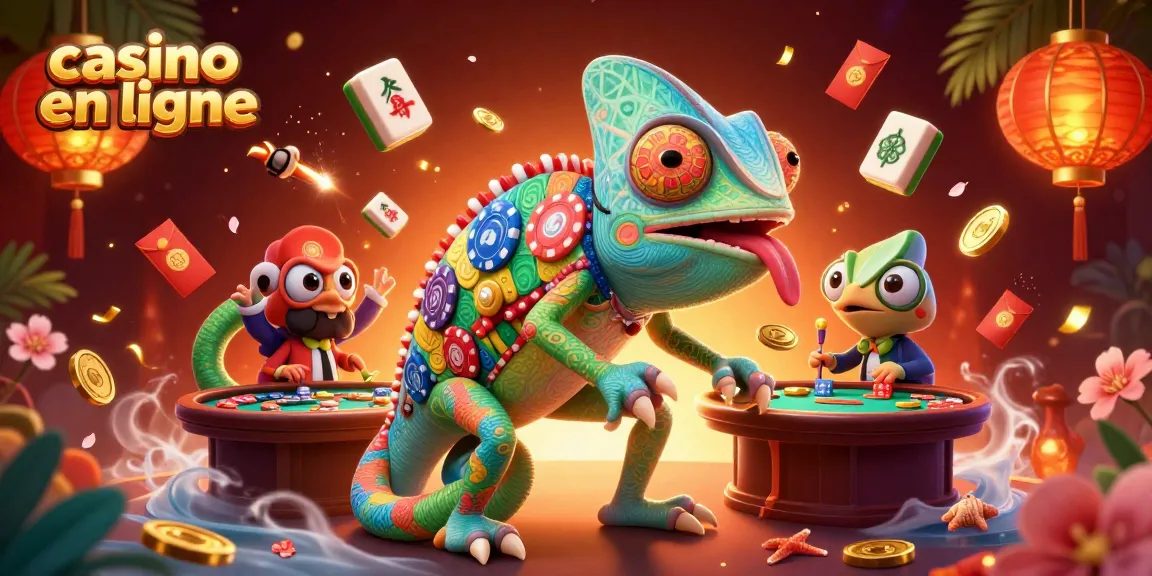Jouez au casino en ligne avec des jeux de hasard animés et des symboles colorés.