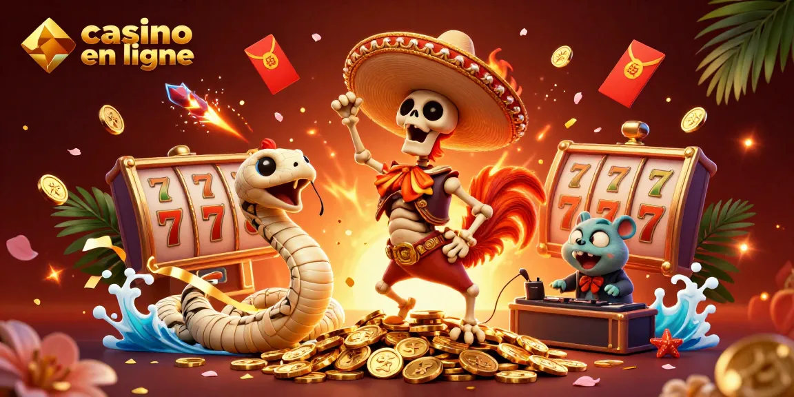 Le casino en ligne attire avec une illustration joyeuse et colorée d'un perroquet mariachi dansant sur des pièces d'or.