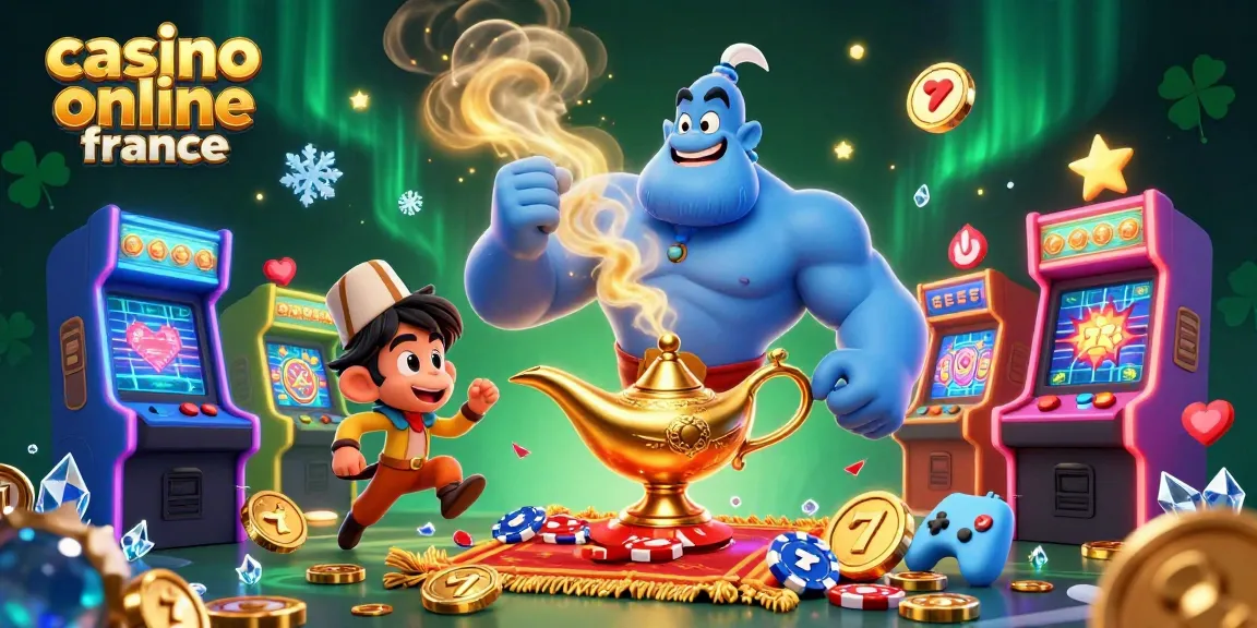 Jouez au casino en ligne France avec des machines à sous colorées entourées de magie.