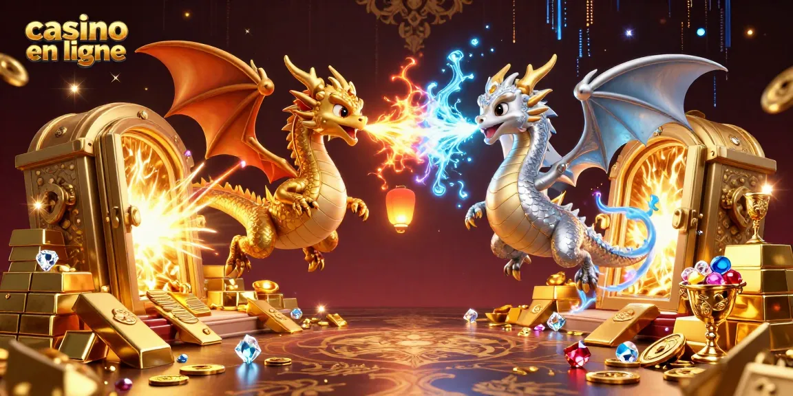 Jouez et gagnez dans un casino en ligne avec des dragons amusants et des trésors scintillants.