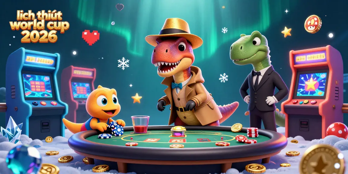 Experience the excitement of lịch thi đấu world cup 2026 with a vibrant 3D casino scene featuring colorful characters.