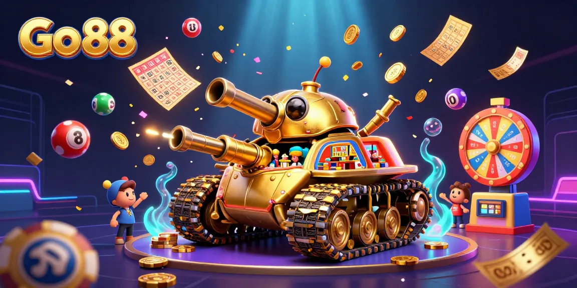 Experience thrilling gameplay at Go 88 with vibrant casino elements and dynamic prize displays.