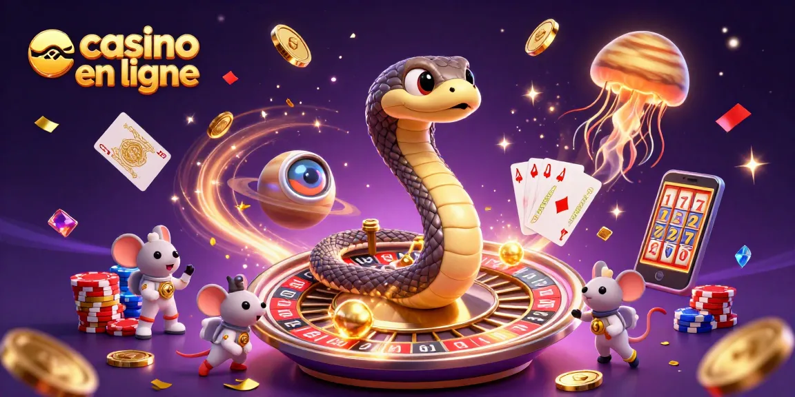 Placer des paris au casino en ligne avec une scène festive autour d'une roulette et de jeux de cartes.
