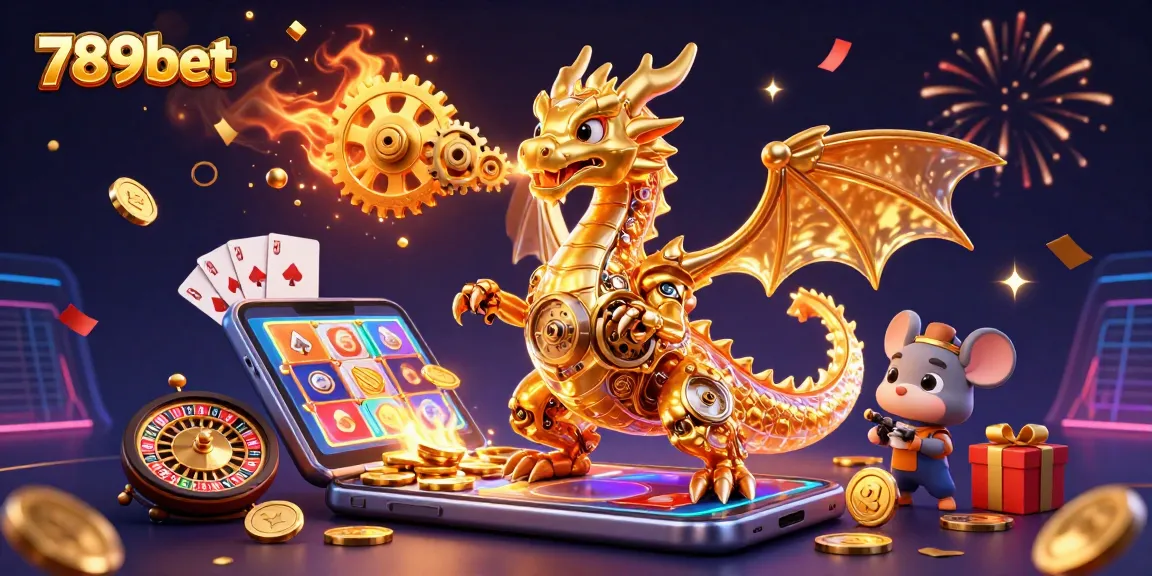 Experience thrilling wins with 789bet's vibrant gaming adventure featuring a magical dragon and slot action.