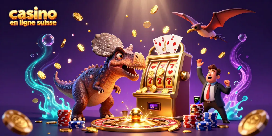 Visualisez un pachycéphalosaure dans un casino en ligne suisse, gagnant des pièces d'or en jouant aux machines à sous.