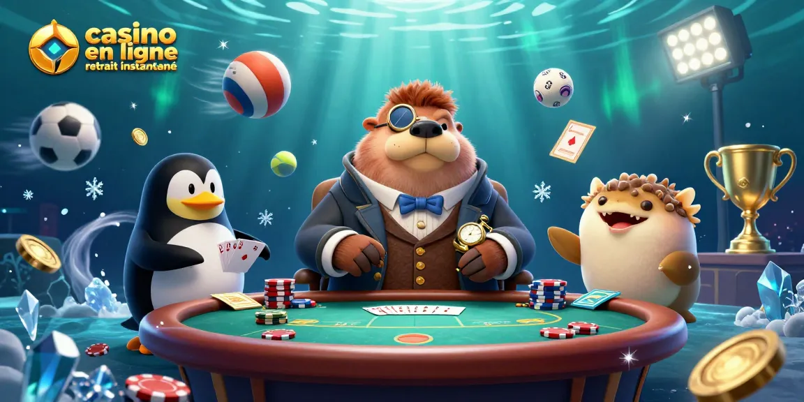 Rejoignez le jeu de poker sous-marin avec casino en ligne retrait instantané et les personnages animés.