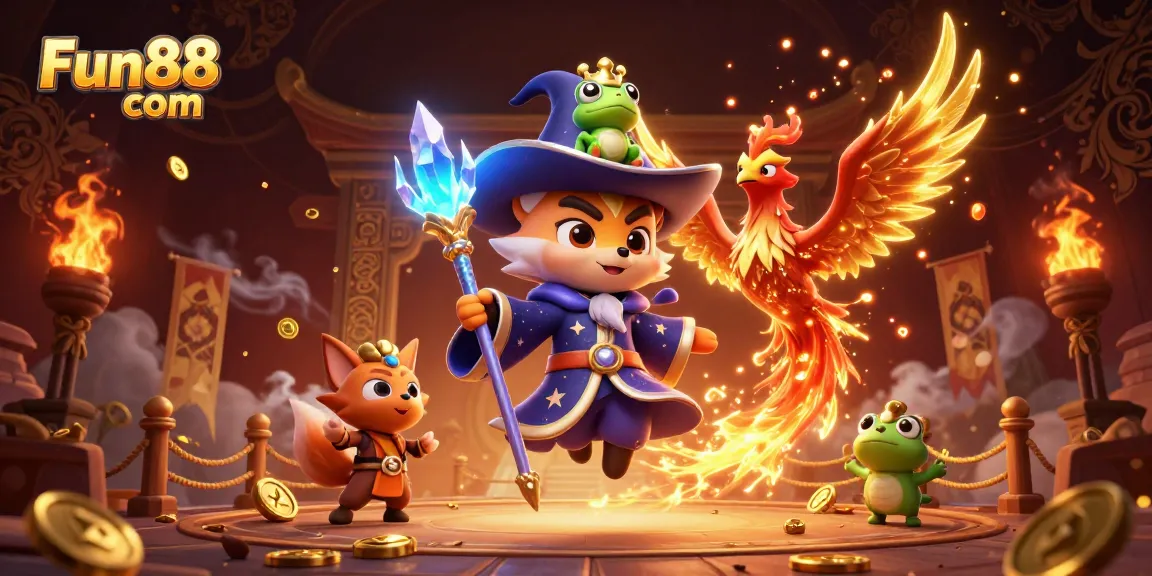Experience thrilling gaming with Fun88 com in this vibrant, action-packed casino scene.